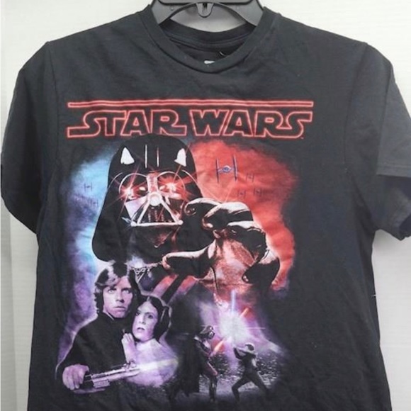 Men's Star Wars Vader Luke Black size A t-shirt - Picture 1 of 3
